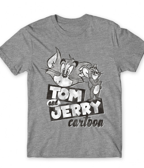 Tom and Jerry monochrome Tom és Jerry Férfi Póló - Tom és Jerry