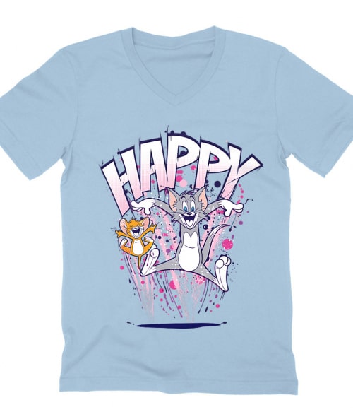 Tom and Jerry happy Póló - Ha Tom and Jerry rajongó ezeket a pólókat tuti imádni fogod!