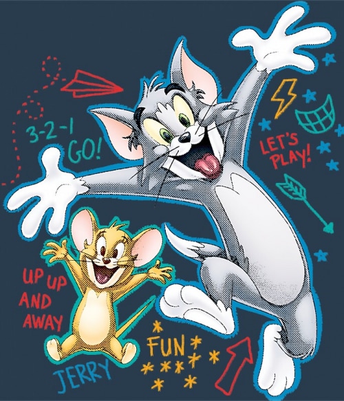 Up up and away Rajzfilmek Pólók, Pulóverek, Bögrék - Tom és Jerry