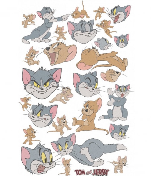 Tom and Jerry pattern Rajzfilmek Pólók, Pulóverek, Bögrék - Tom és Jerry