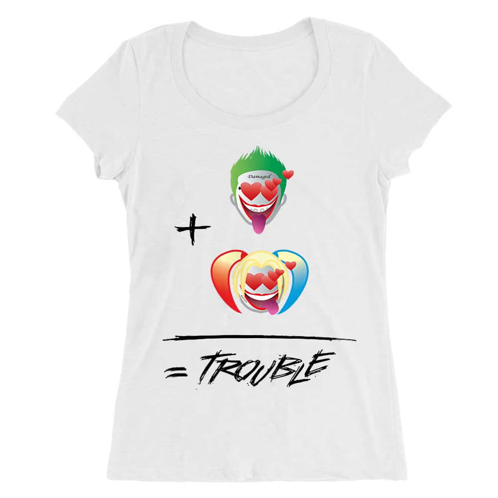 Trouble Emoji Női O-nyakú Póló