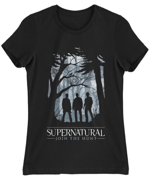 Supernatural forest silhouette Sorozatos Női Póló - Sorozatos