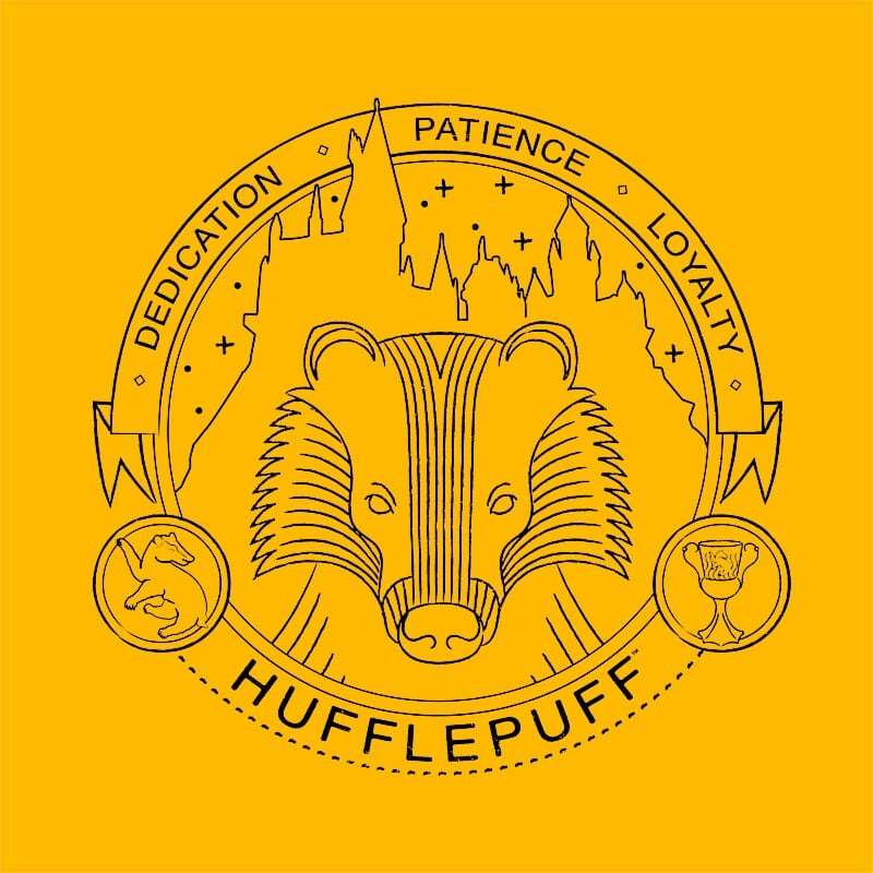 Hufflepuff Lineart - Design preview