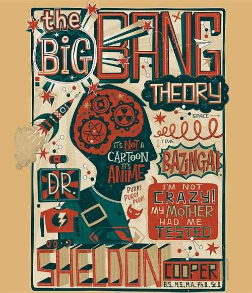 BBT poster Agymenők Agymenők Agymenők Pólók, Pulóverek, Bögrék - Sorozatos