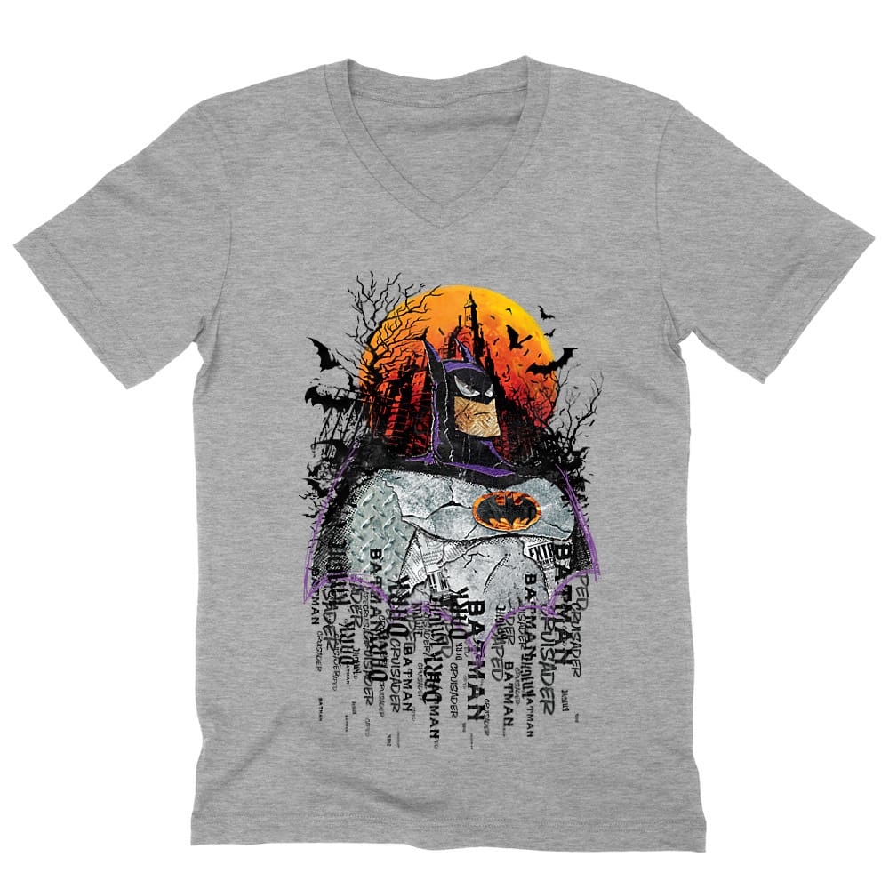 Batman Comic Grunge Férfi V-nyakú Póló