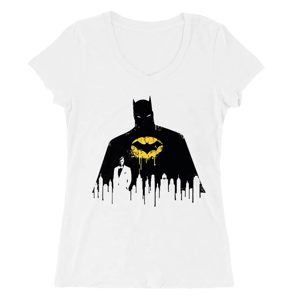 Batman Gotham Silhouette Női V-nyakú Póló