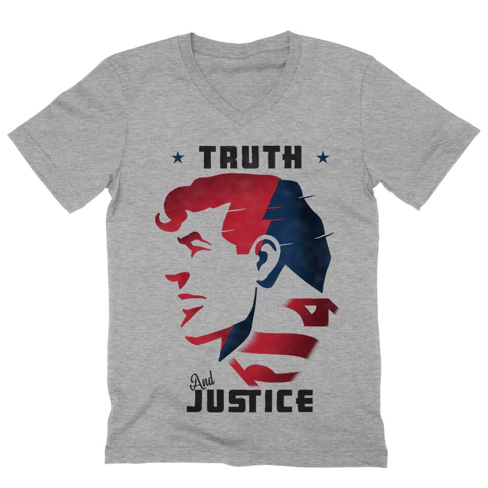 Truth and Justice Férfi V-nyakú Póló