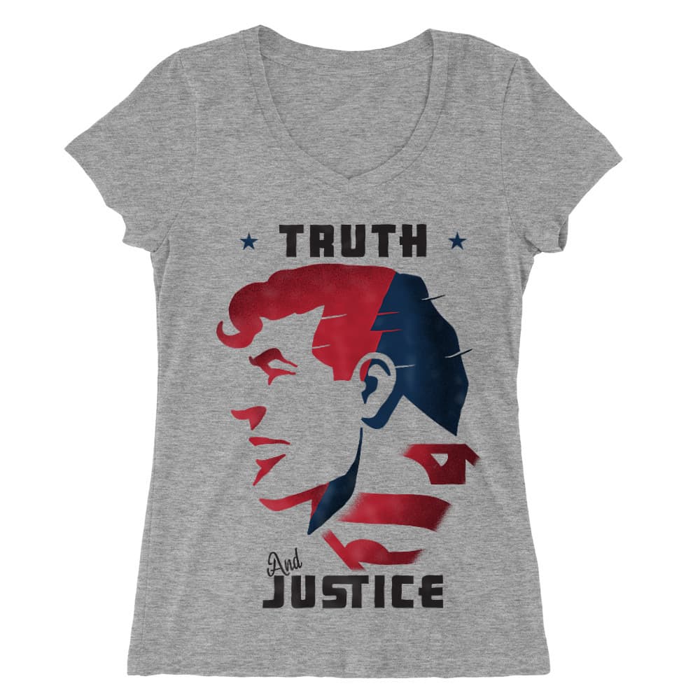 Truth and Justice Női V-nyakú Póló