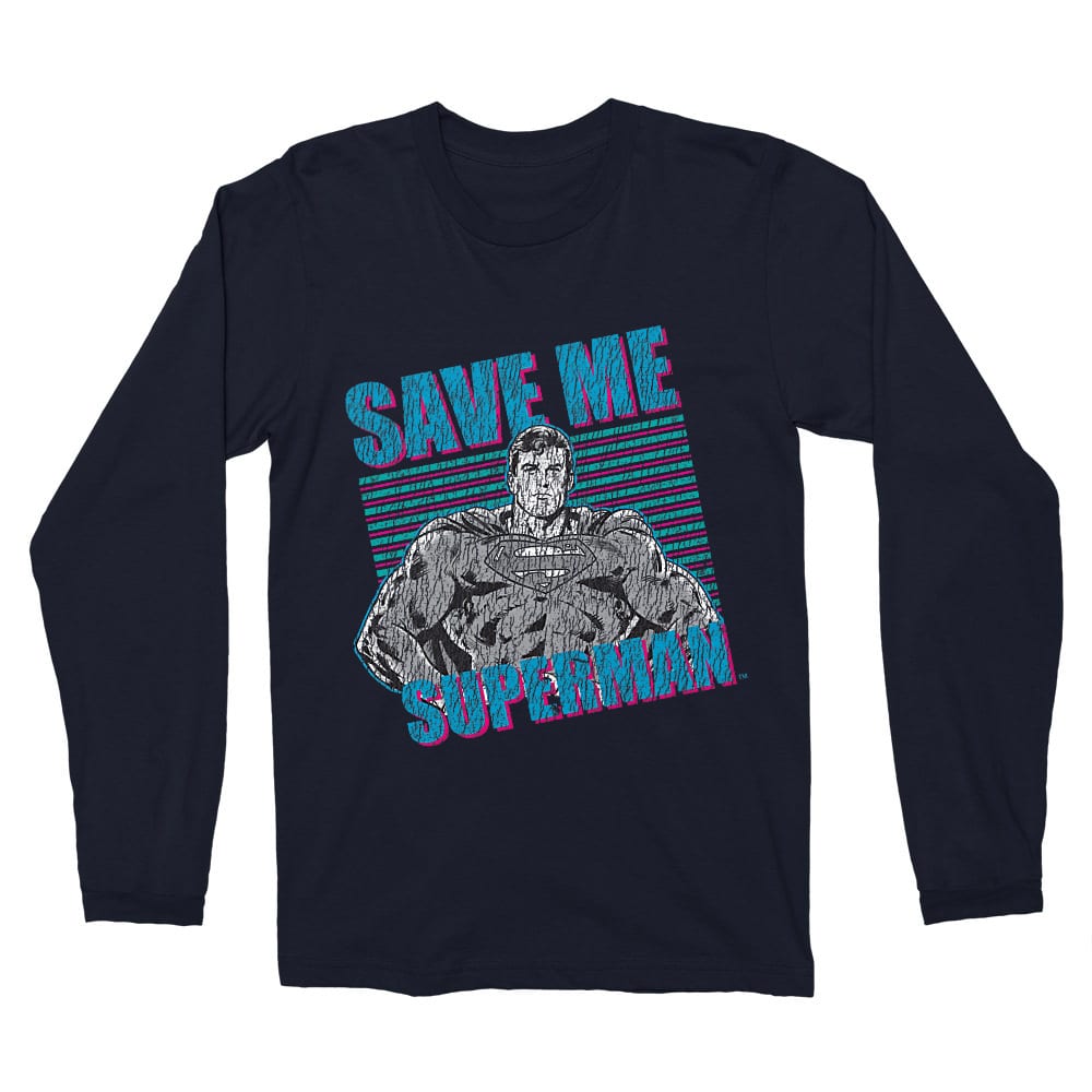 Save Me Superman Férfi Hosszúujjú Póló