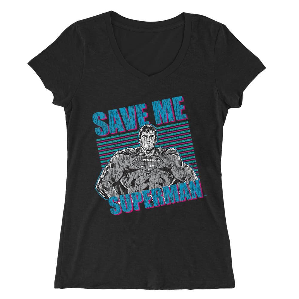 Save Me Superman Női V-nyakú Póló