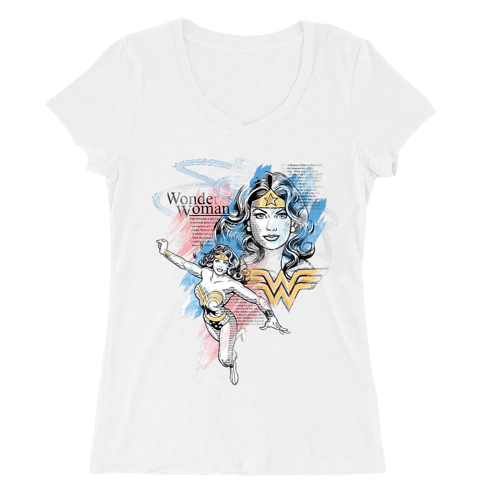 Classic Wonder Woman Női V-nyakú Póló