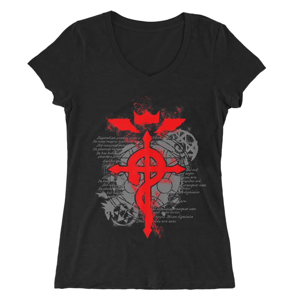 Alchemy Symbol Női V-nyakú Póló