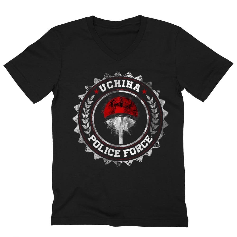 Uchiha Police Force Férfi V-nyakú Póló
