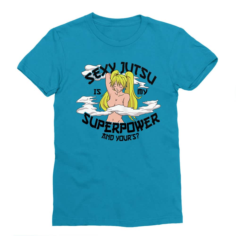 Sexy Jutsu super power Férfi Testhezálló Póló