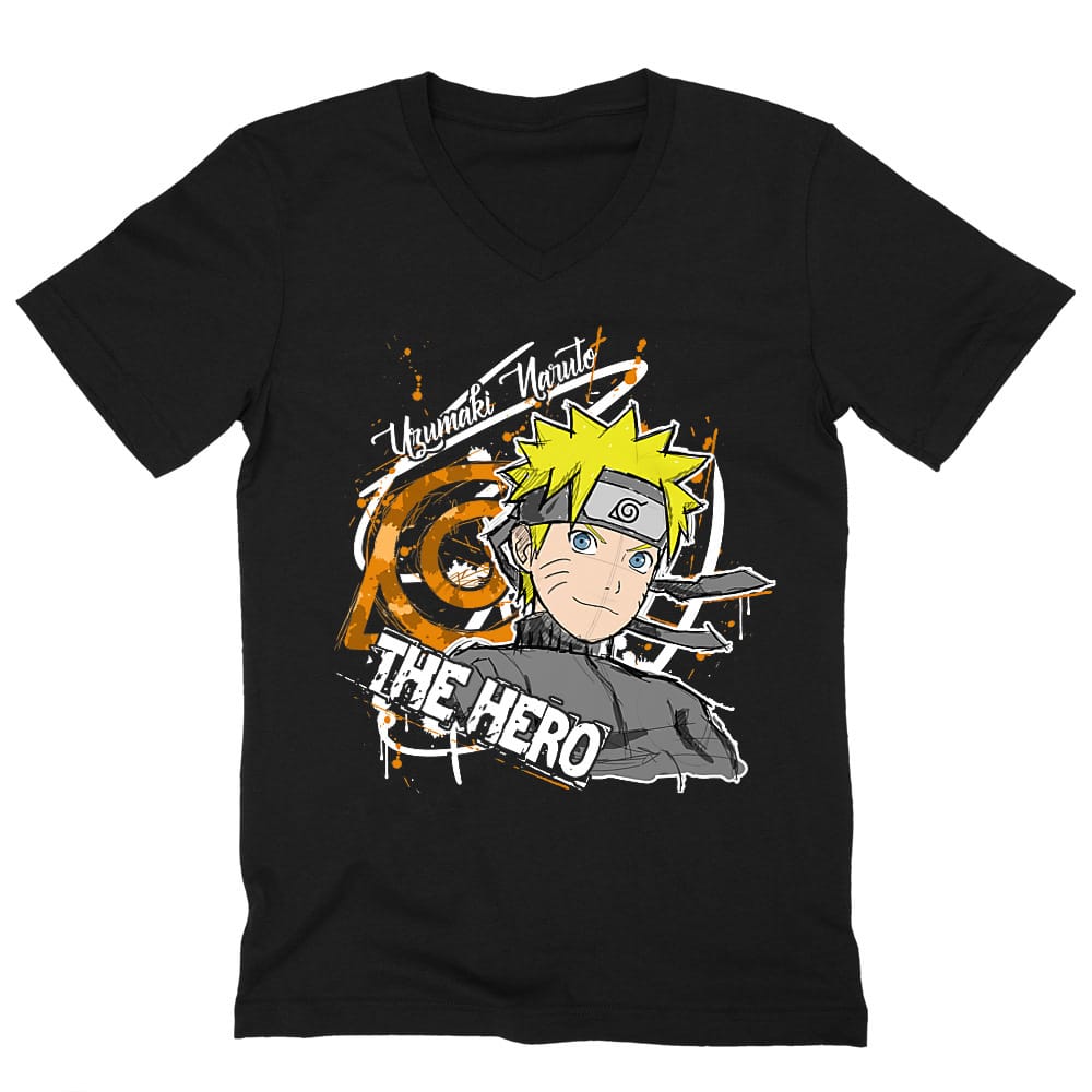 Uzumaki Naruto - The Hero Férfi V-nyakú Póló