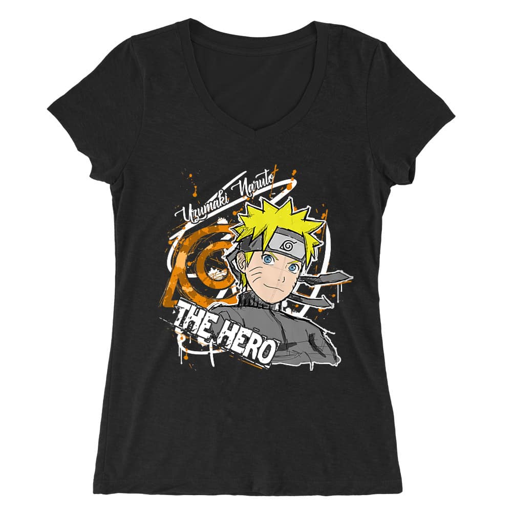 Uzumaki Naruto - The Hero Női V-nyakú Póló