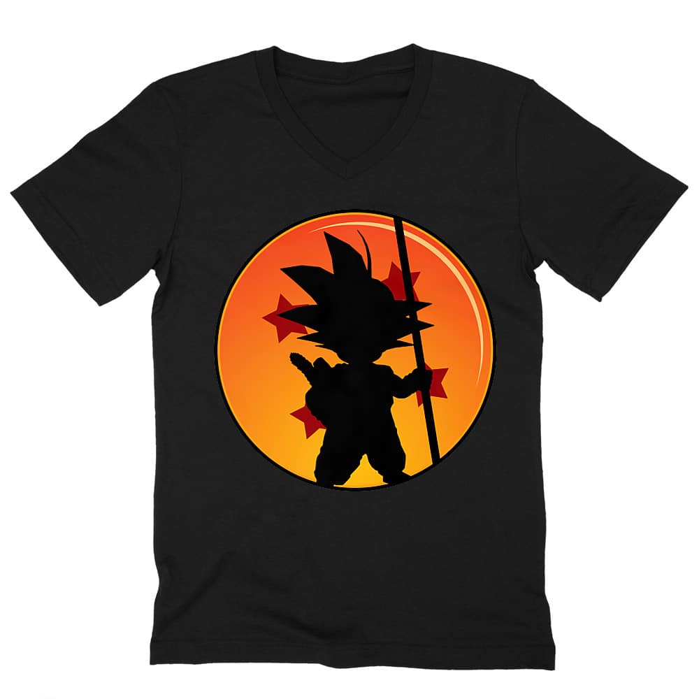 Little Goku Férfi V-nyakú Póló