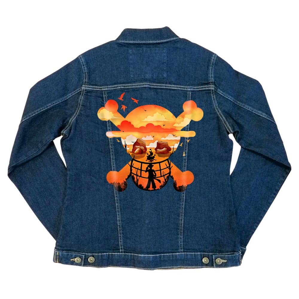 One piece logo silhouette Női Farmerkabát