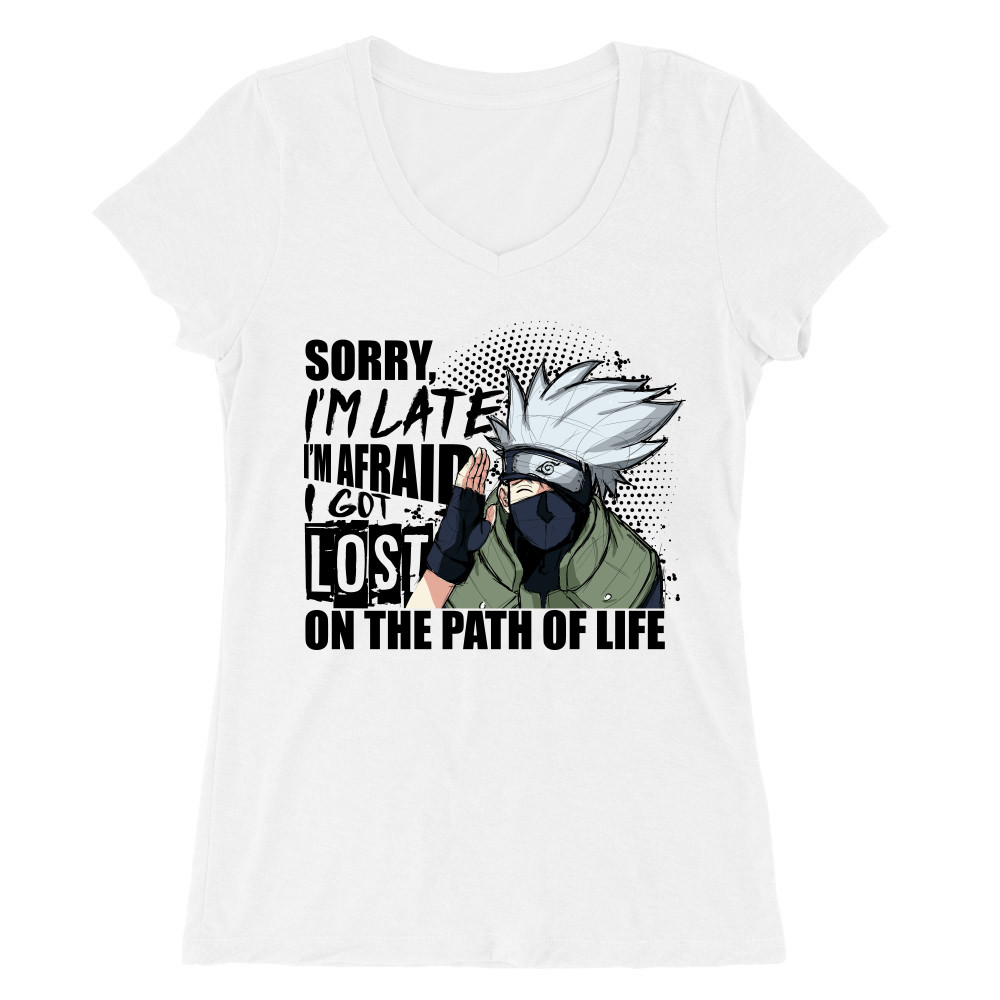Sorry I'm late - Kakashi Női V-nyakú Póló
