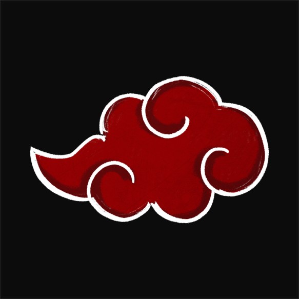 Simple Akatsuki Cloud Pólók, Pulóverek, Bögrék - Naruto