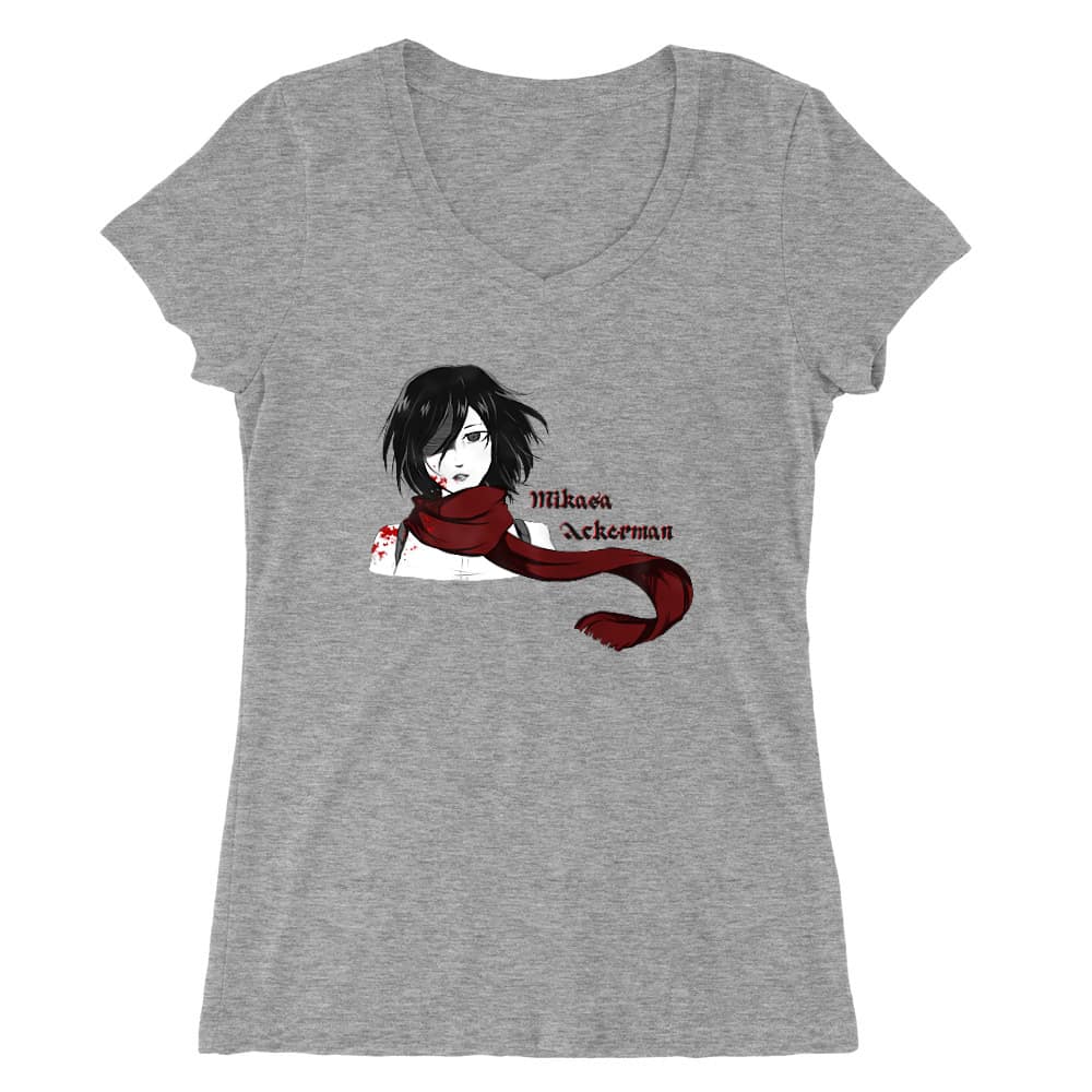 Mikasa Ackerman Női V-nyakú Póló