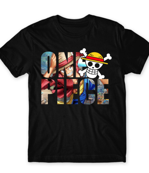 One Piece Text One Piece Póló - One Piece